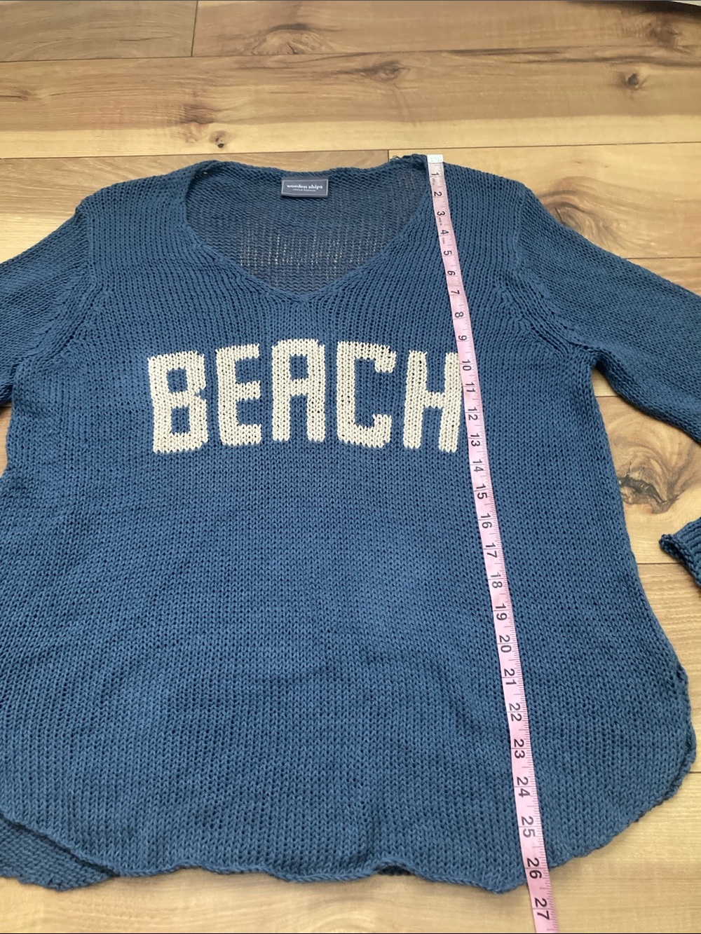 Wooden Ships Beach Graphic V-Neck Sweater - Picture 5 of 7